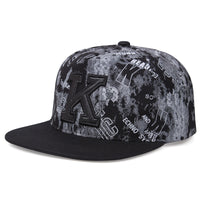 K Letter Baseball Cap Hip Hop Hat Size Adjustable