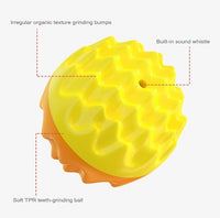 Squeaky Dog Ball Toy For Aggressive Chewers Dental Dog Toy For Healthy Teeth Gums  Spiky Ball Durable Floatable Rubber Pet Toys Mental Enrichment - All Breed Sizes